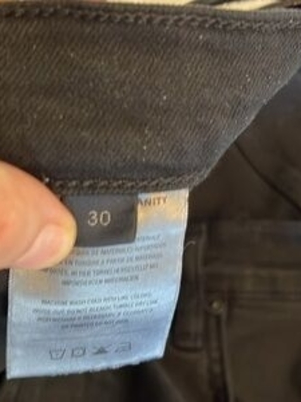 Citizens Of Humanity Black Denim Jeans with Leather Patch - Picture 4 of 11